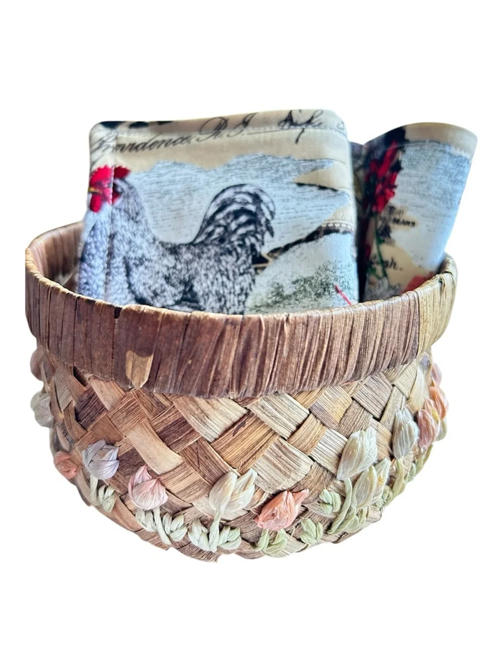 Hand Crafted Eco Friendly Farmhouse Reusable 6 Terry Cloth Cotton Unpaper Towels